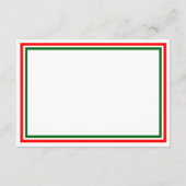 Double Christmas Trim-Empfang-Invition Begleitkarte (Rückseite)