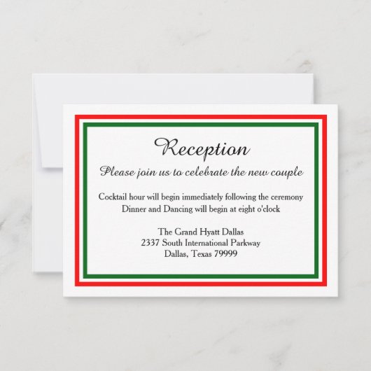 Double Christmas Trim-Empfang-Invition Einladung (Vorderseite)