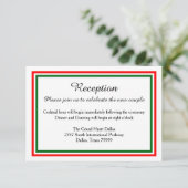 Double Christmas Trim-Empfang-Invition Einladung (Stehend Vorderseite)