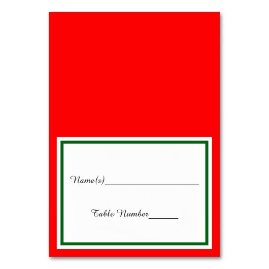 Double Christmas Trim - Escort Card Tischnummer (Vorderseite)