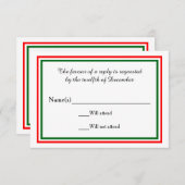 Double Christmas Trim - RSVP-Karte RSVP Karte (Vorne/Hinten)