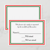 Double Christmas Trim - RSVP-Karte RSVP Karte (Vorne/Hinten)