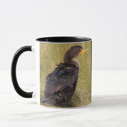 Double-crested Cormorant Bird Mug Tasse (Links)