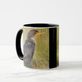 Double-crested Cormorant Bird Mug Tasse (Vorderseite Links)