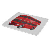 Double-decker bus cartoon illustration schneidebrett (Ecke)