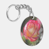 Double Delight Rose Schlüsselanhänger (Vorderseite links)