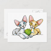 Double Devons Postkarte (Vorne/Hinten)