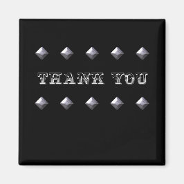 Double Diamond Vielen Dank Magnet ~ Schwarz und Si