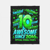 Double Digits 10 Year Old Boys 10th Birthday Boy Fleecedecke (Vorderseite)