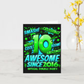 Double Digits 10 Year Old Boys 10th Birthday Boy Karte (Gelbe Blume)