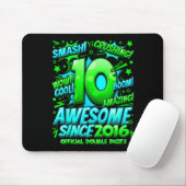 Double Digits 10 Year Old Boys 10th Birthday Boy  Mousepad (Mit Mouse)