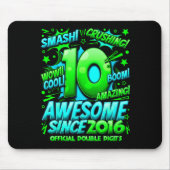 Double Digits 10 Year Old Boys 10th Birthday Boy Mousepad (Vorne)