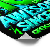 Double Digits 10 Year Old Boys 10th Birthday Boy Poster (Ecke)