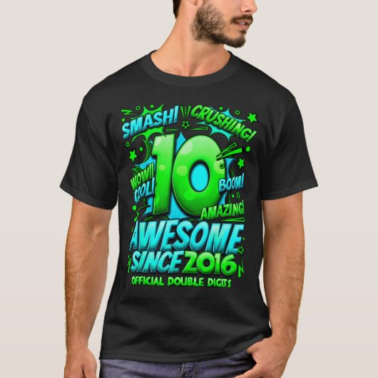 Double Digits 10 Year Old Boys 10th Birthday Boy T-Shirt (Vorderseite)