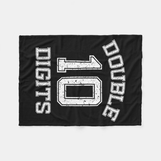 Double Digits 10th Birthday 10 Year Old  Fleecedecke (Vorderseite (Horizontal))