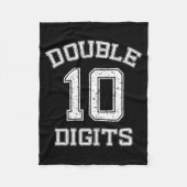 Double Digits 10th Birthday 10 Year Old  Fleecedecke (Vorderseite)