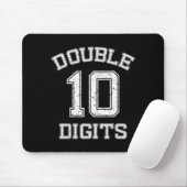 Double Digits 10th Birthday 10 Year Old  Mousepad (Mit Mouse)