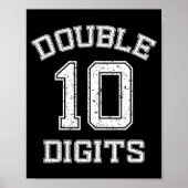Double Digits 10th Birthday 10 Year Old  Poster (Vorne)