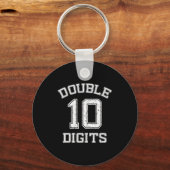 Double Digits 10th Birthday 10 Year Old Schlüsselanhänger (Vorderseite)
