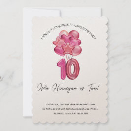 Double Digits Birthday Bash Einladung