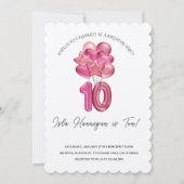 Double Digits Birthday Bash Einladung (Vorderseite)