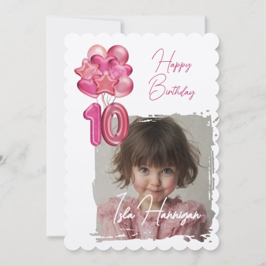 Double Digits Birthday Bash Einladung (Rückseite)