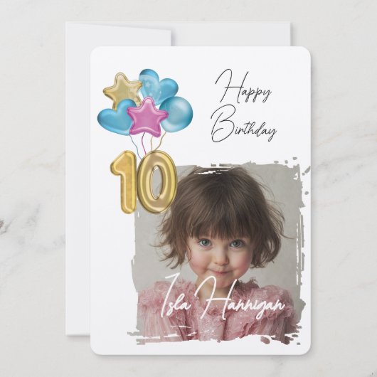 Double Digits Birthday Bash Einladung (Rückseite)