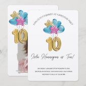 Double Digits Birthday Bash Einladung (Vorne/Hinten)