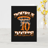 Double Digits Birthday Decorations Boy 10 Sketll 1 Karte (Gelbe Blume)