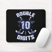 Double Digits Birthday Decorations Ice Hockey 10th Mousepad (Mit Mouse)