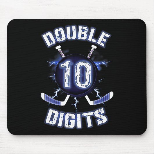 Double Digits Birthday Decorations Ice Hockey 10th Mousepad (Vorne)
