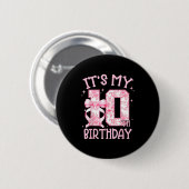 Double Digits Birthday Girl 10th Birthday Coquette Button (Vorne & Hinten)