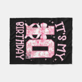 Double Digits Birthday Girl 10th Birthday Coquette Fleecedecke (Vorderseite (Horizontal))