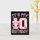 Double Digits Birthday Girl 10th Birthday Coquette Karte (Gelbe Blume)