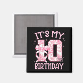 Double Digits Birthday Girl 10th Birthday Coquette Magnet (Vorderseite/Rückseite)