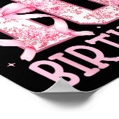 Double Digits Birthday Girl 10th Birthday Coquette Poster (Ecke)