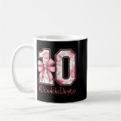 Double Digits Birthday Girl 10th Nk Coquette Bow F Kaffeetasse (Links)