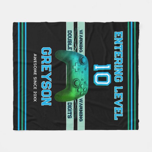 Double digits! Perfect Ten Year old Birthday  Flee Fleecedecke (Vorderseite (Horizontal))