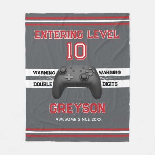 Double digits! Perfect Ten Year old Birthday  Flee Fleecedecke (Vorderseite)