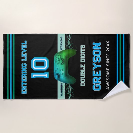 Double digits! Perfect Ten Year old Birthday  Strandtuch (Vorderseite)