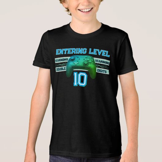 Double digits! Perfect Ten Year old Birthday Tri-Blend Shirt (Vorderseite)