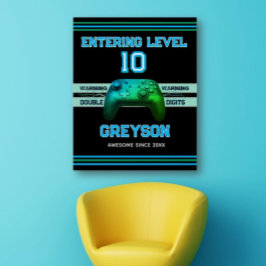 Double digits! Ten Year old's Birthday  Poster