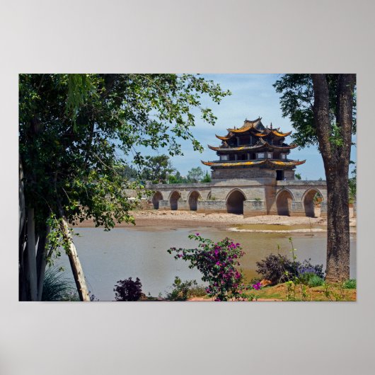 Double Dragon Bridge, Chenguan, Yunnan - China Poster (Vorne)