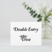 Double Entry Diva Postkarte (Stehend Vorderseite)