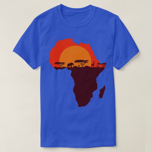 Double Exposure Art Africa Safari Funny Gift Idee T-Shirt (Design vorne)