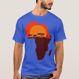 Double Exposure Art Africa Safari Funny Gift Idee  T-Shirt