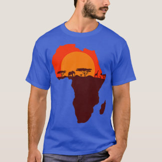 Double Exposure Art Africa Safari Funny Gift Idee T-Shirt