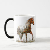 Double Exposure Horse Mug–Forest and Freedom Verwandlungstasse (Links)