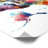 Double Exposure USA Map and Animals Poster (Ecke)