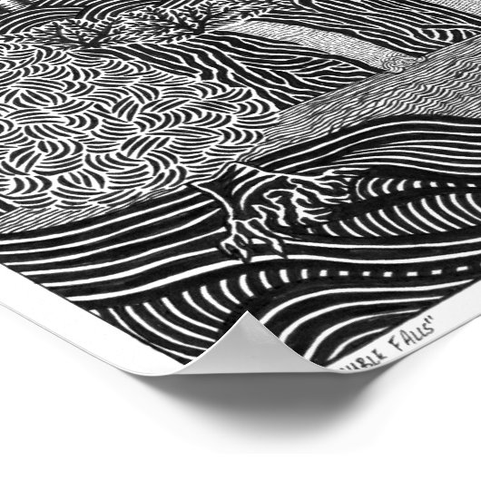 Double Falls Poster (Ecke)